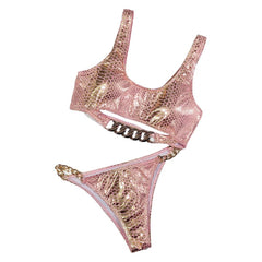 1 Set Delicate Texture Lightweight Smooth to Touch Charming Two-Pieces Bikini Bra Panty Set Bikini Swimwear for Female