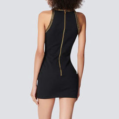 Gold Sleeveless Mini Dress