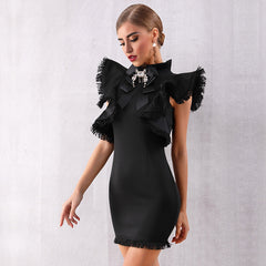 Flying Sleeves Mini Dress